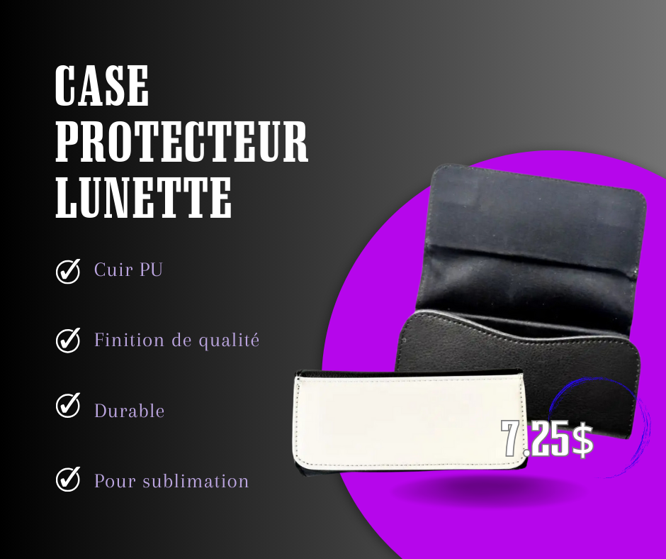Étui à lunette en cuir PU