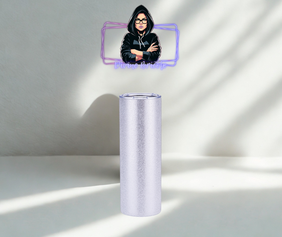 Tumbler 20 oz glitter rugeux