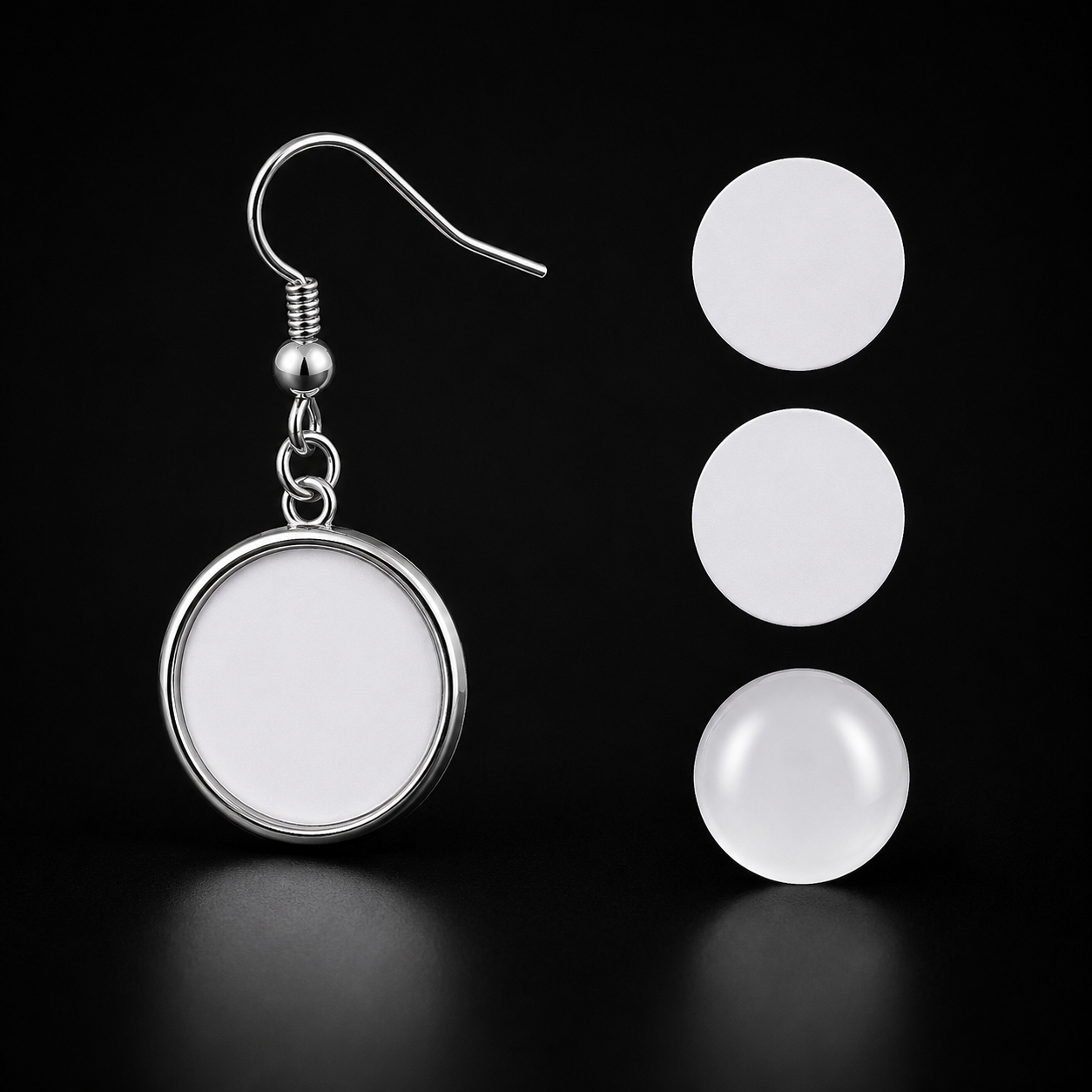 Boucles d'oreilles dôme pour sublimation — Paire