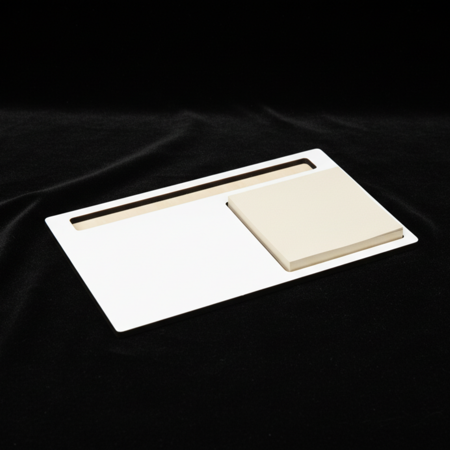Support Bloc-Notes Rectangle MDF avec Porte-Crayon - Bloc-Notes Inclus - Sublimation