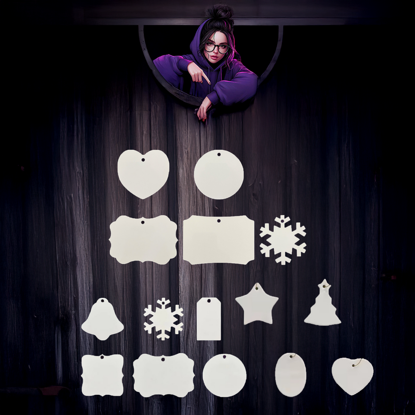 Ornement mix ( céramique , alluminium , mdf)