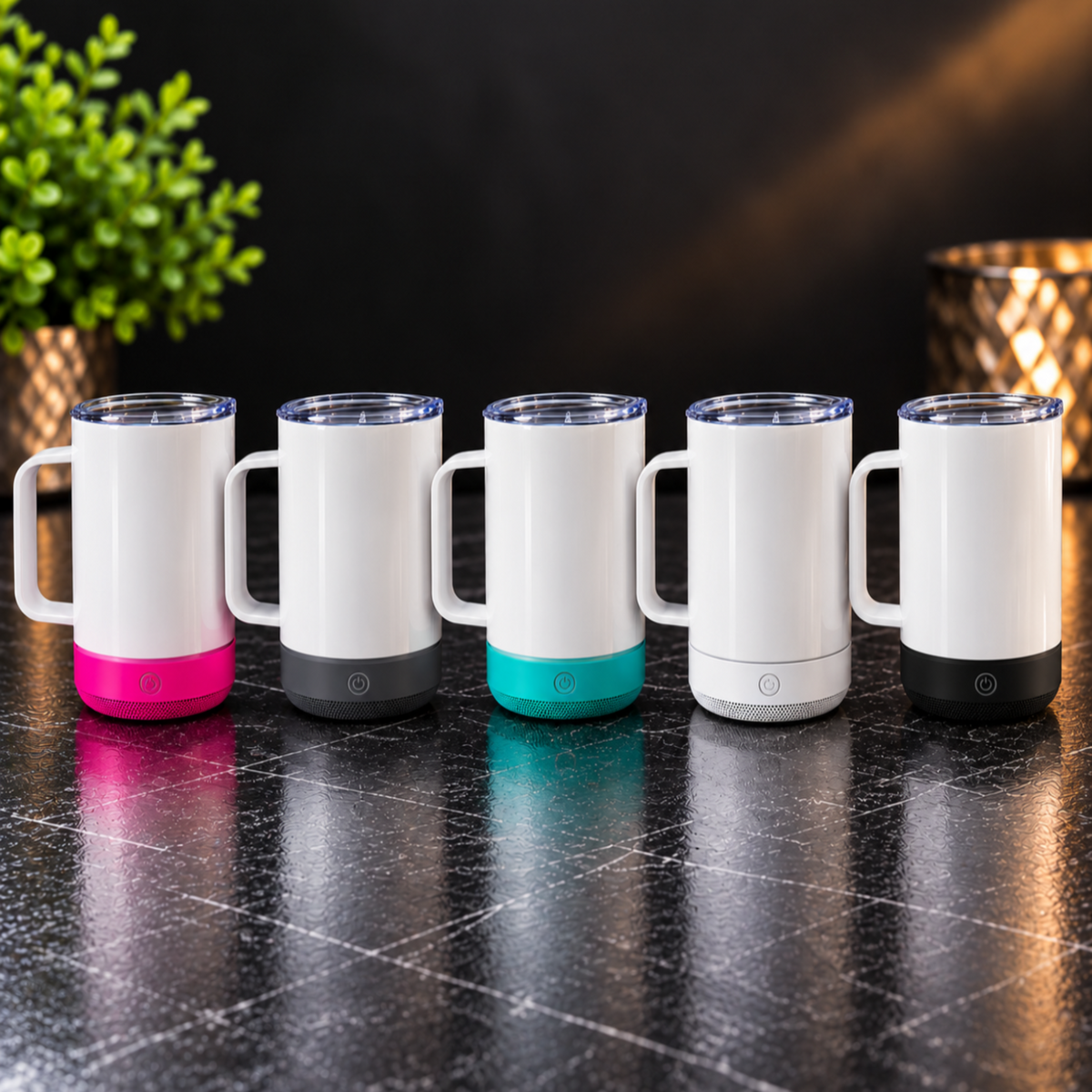 Tasse isotherme Speaker 14 oz avec haut-parleur