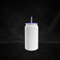Can 16oz Isotherme Blanc Lustré - Couvercle Coloré - Sublimation & UV