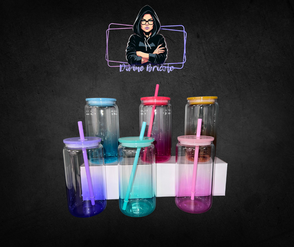 16 oz en verre ombré