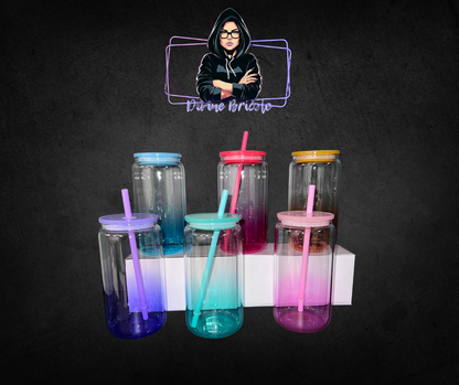 16 oz en verre ombré
