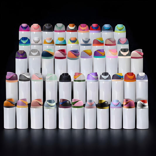 Bouteille Isotherme Wowala 16oz Totalement Droite - Acier Inoxydable Triple Parois - Sublimation