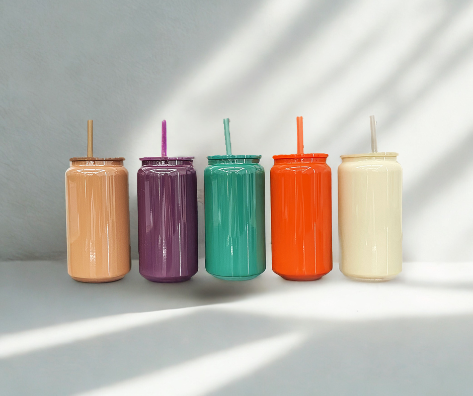 Verre isotherme 16oz – Style Glass Can – Couleurs d’automne pour sublimation