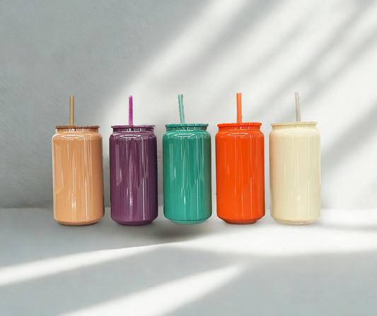 Verre isotherme 16oz – Style Glass Can – Couleurs d’automne pour sublimation