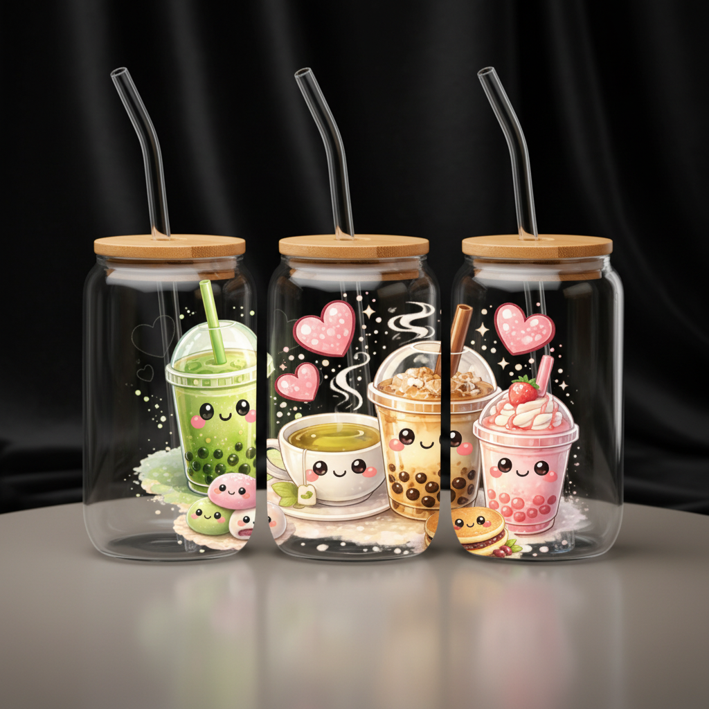 Wrap UVDTF pour Can 16 oz - Impression Double Face Qualité Supérieure