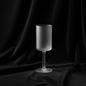 Coupe en verre givré avec pied