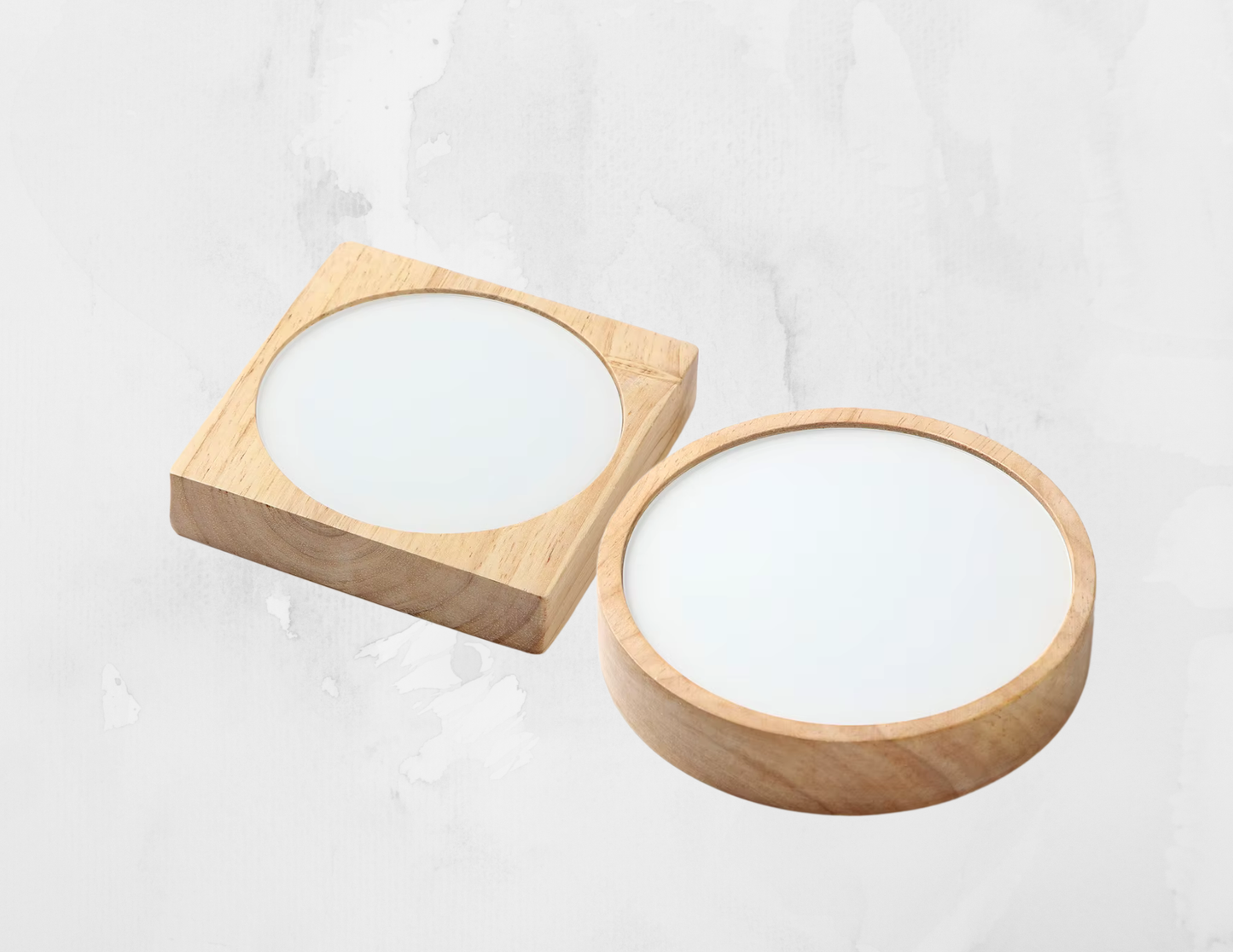 Lampe de table en bois – Insert en verre haute qualité pour sublimation