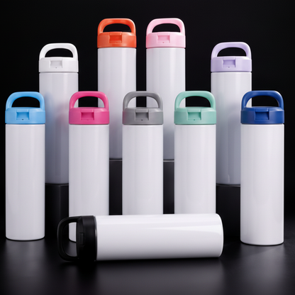 Tumbler 20oz Couvercle Flip à Anse pour Sublimation — Fini Lustré