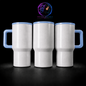 Tumbler 20 oz – Poignée Colorée – Couvercle Flip – Sublimation