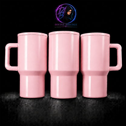Tumbler 20 oz avec Poignée – Couvercle Flip – Sublimation