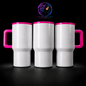 Tumbler 20 oz – Poignée Colorée – Couvercle Flip – Sublimation