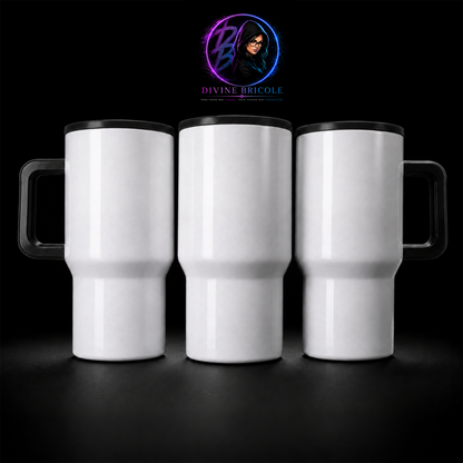 Tumbler 20 oz – Poignée Colorée – Couvercle Flip – Sublimation