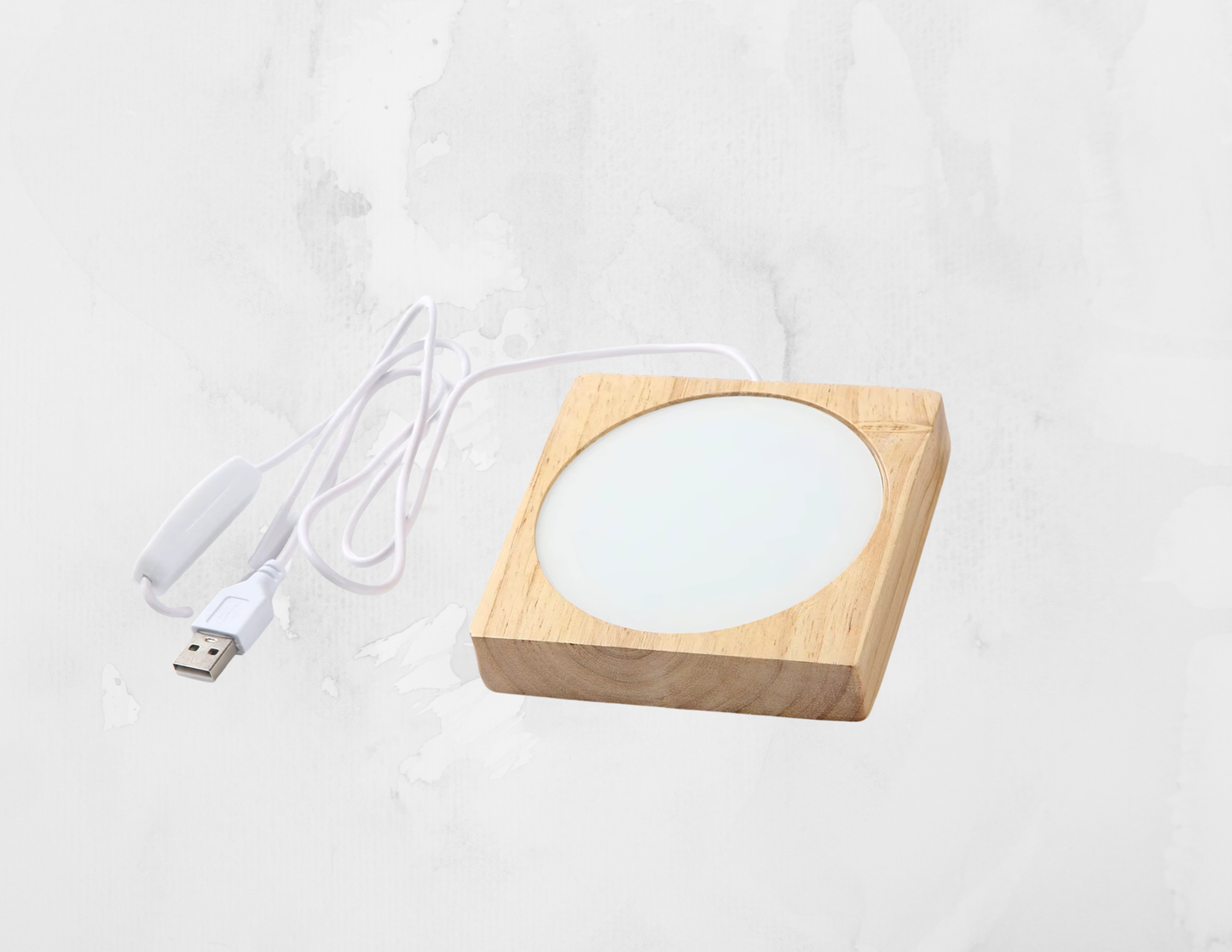 Lampe de table en bois – Insert en verre haute qualité pour sublimation