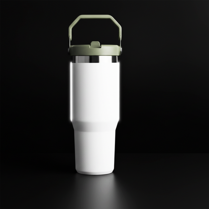 Tumbler 30oz Paille Flip — Liquidation (Non sublimable)
