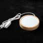 Lampe de Table LED Bois Insert Verre - Sublimation