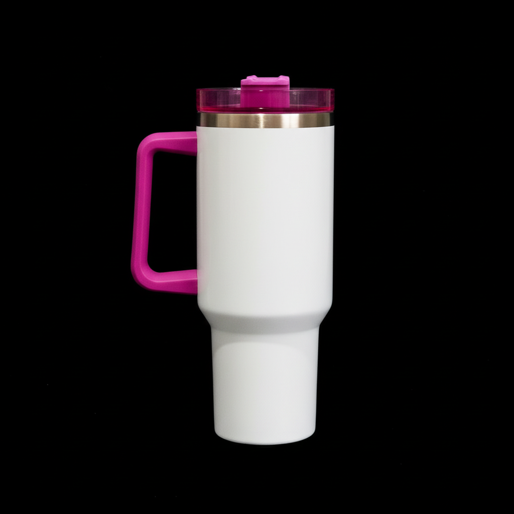 Mug 40 oz Blanc à Poignée Colorée - Sublimation