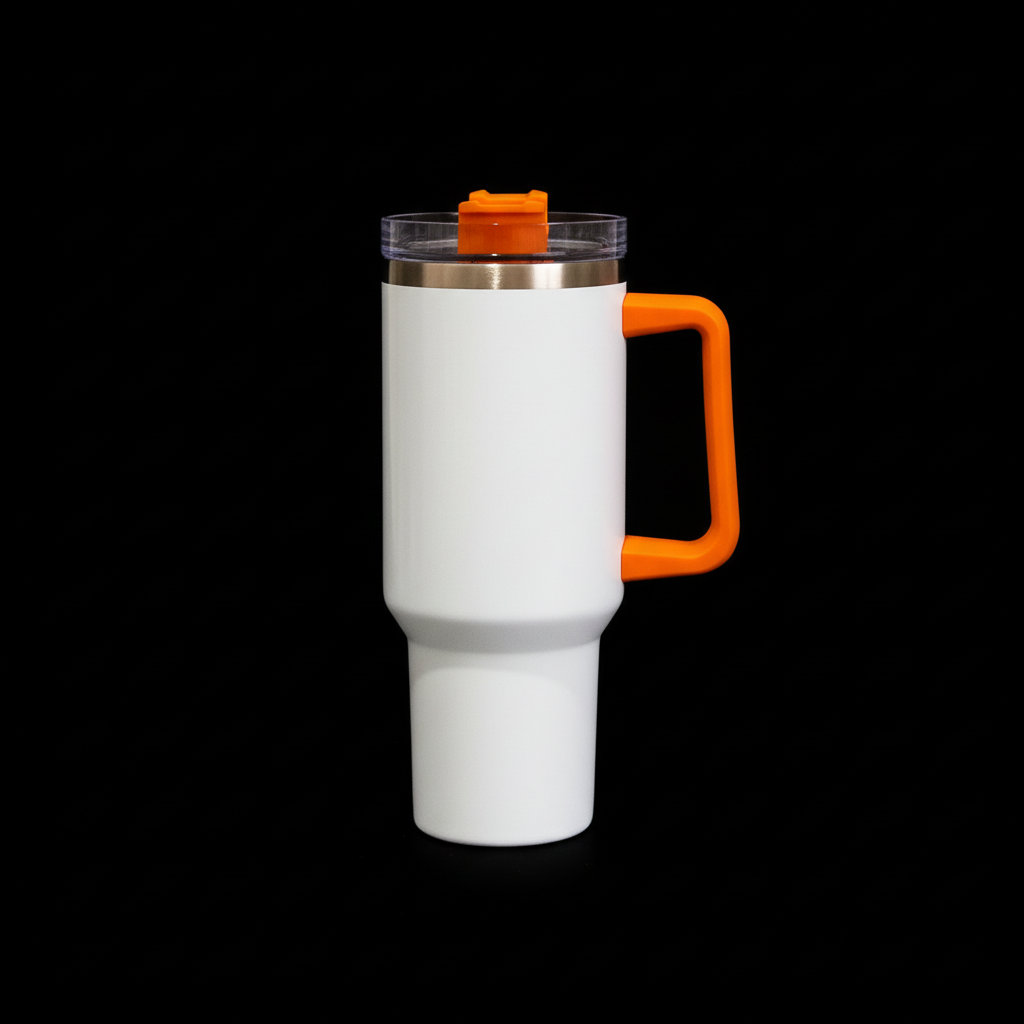 Mug 40 oz Blanc à Poignée Colorée - Sublimation