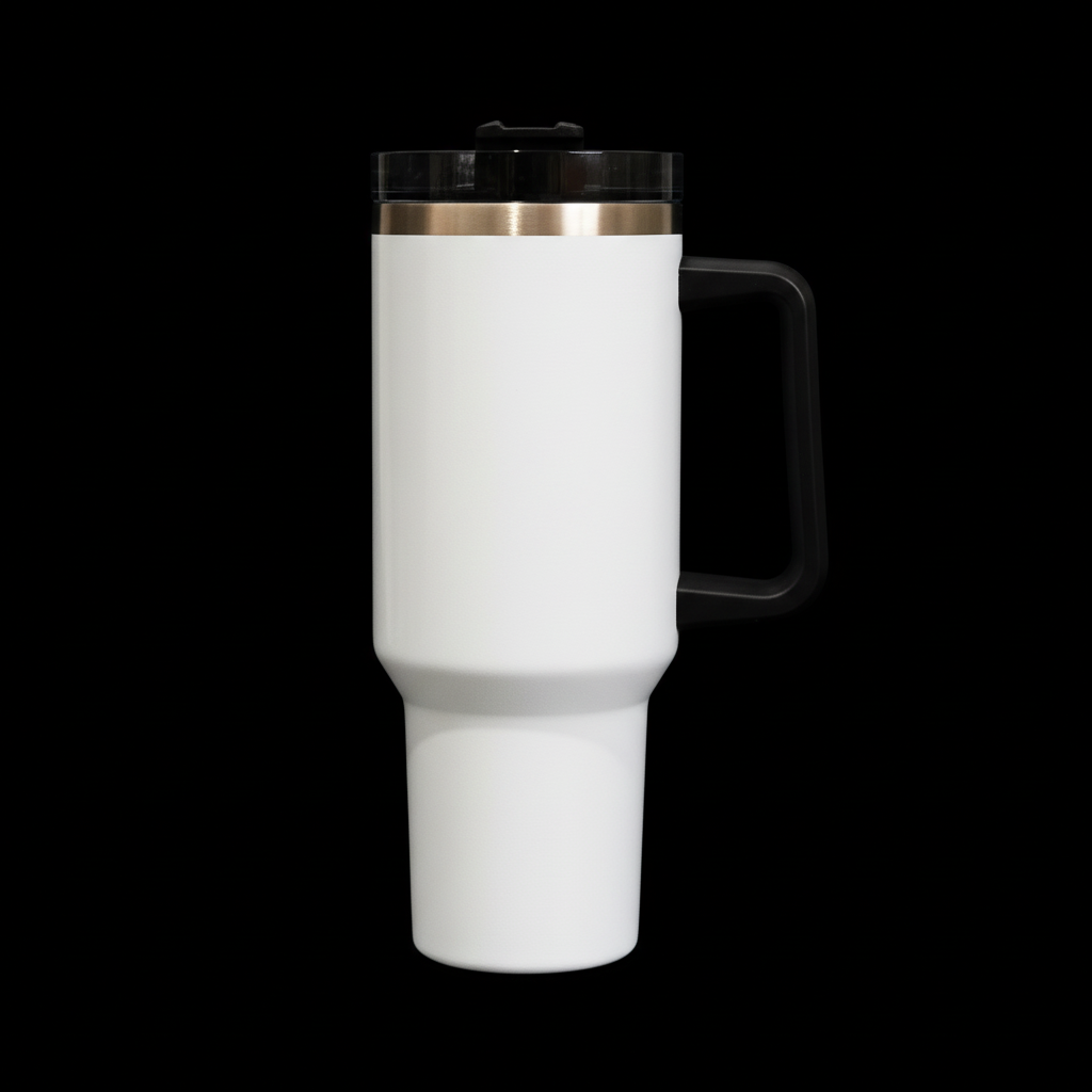 Mug 40 oz Blanc à Poignée Colorée - Sublimation