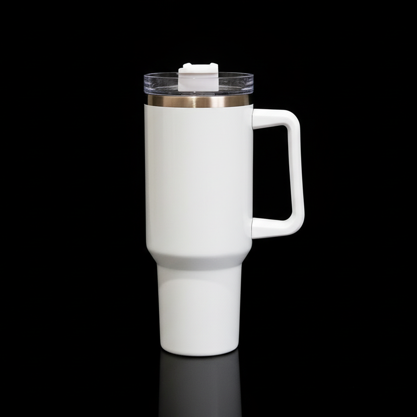 Mug 40 oz Blanc à Poignée Colorée - Sublimation