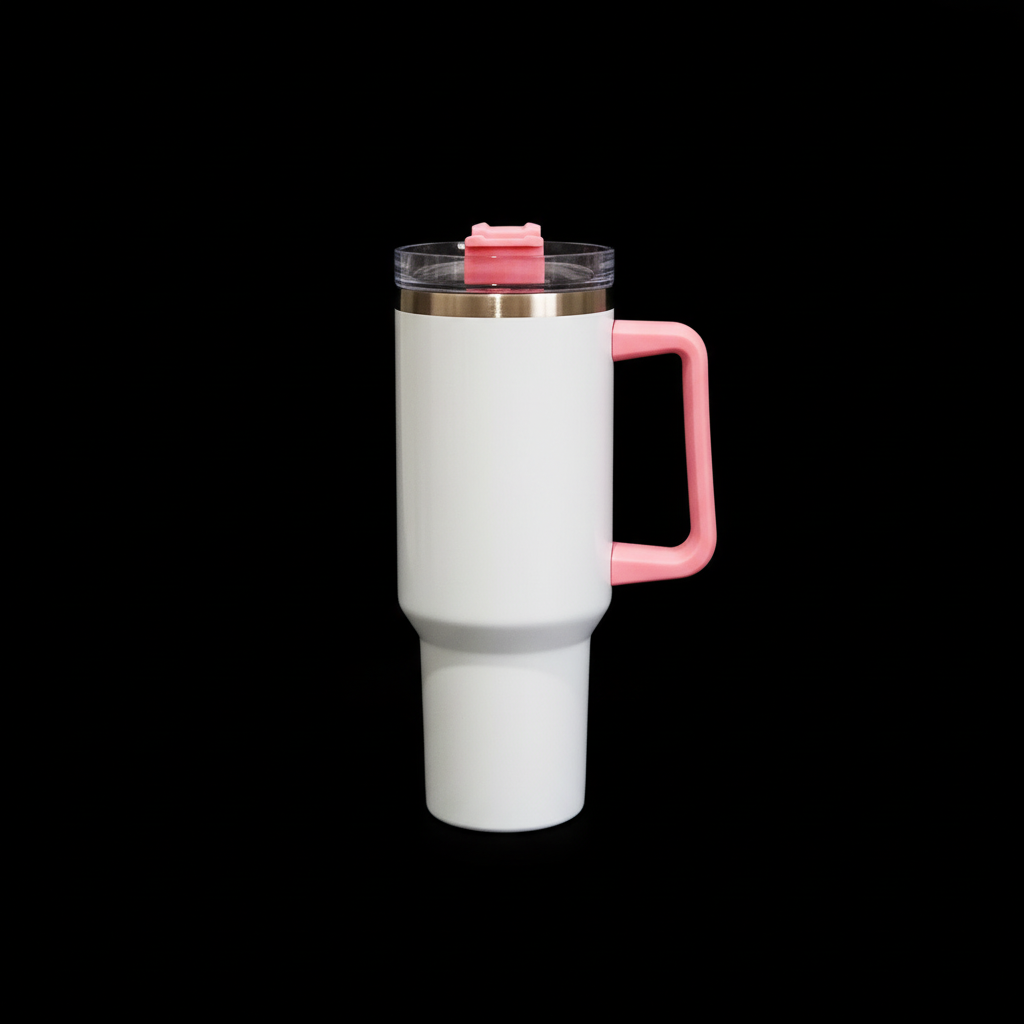 Mug 40 oz Blanc à Poignée Colorée - Sublimation