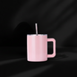 Tasse Isotherme 11oz Acier Inoxydable Scintillante - Poignée Amovible