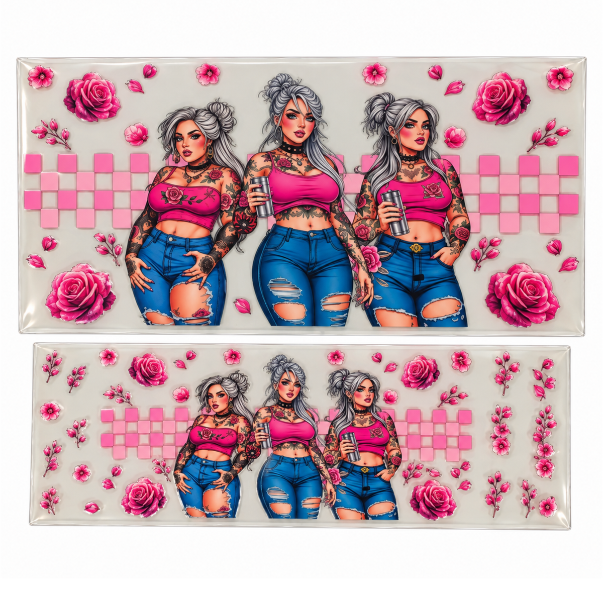 Transferts UV DTF pour contenants 40 oz – Collection de motifs