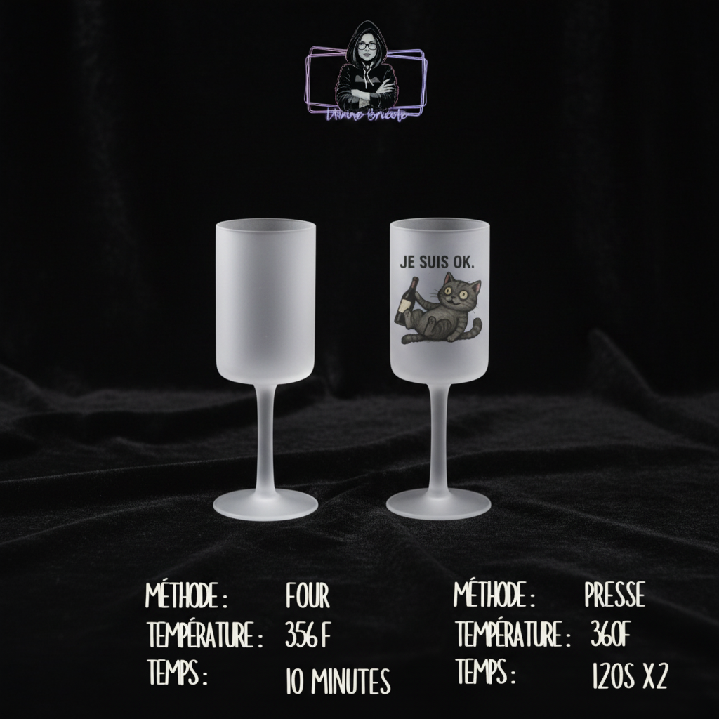 Coupe en verre givré avec pied