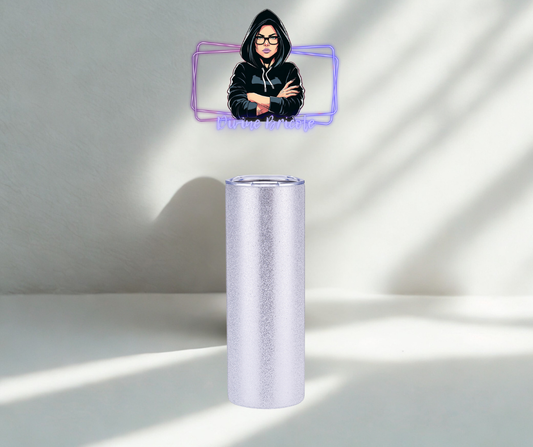 Tumbler 20 oz glitter rugeux
