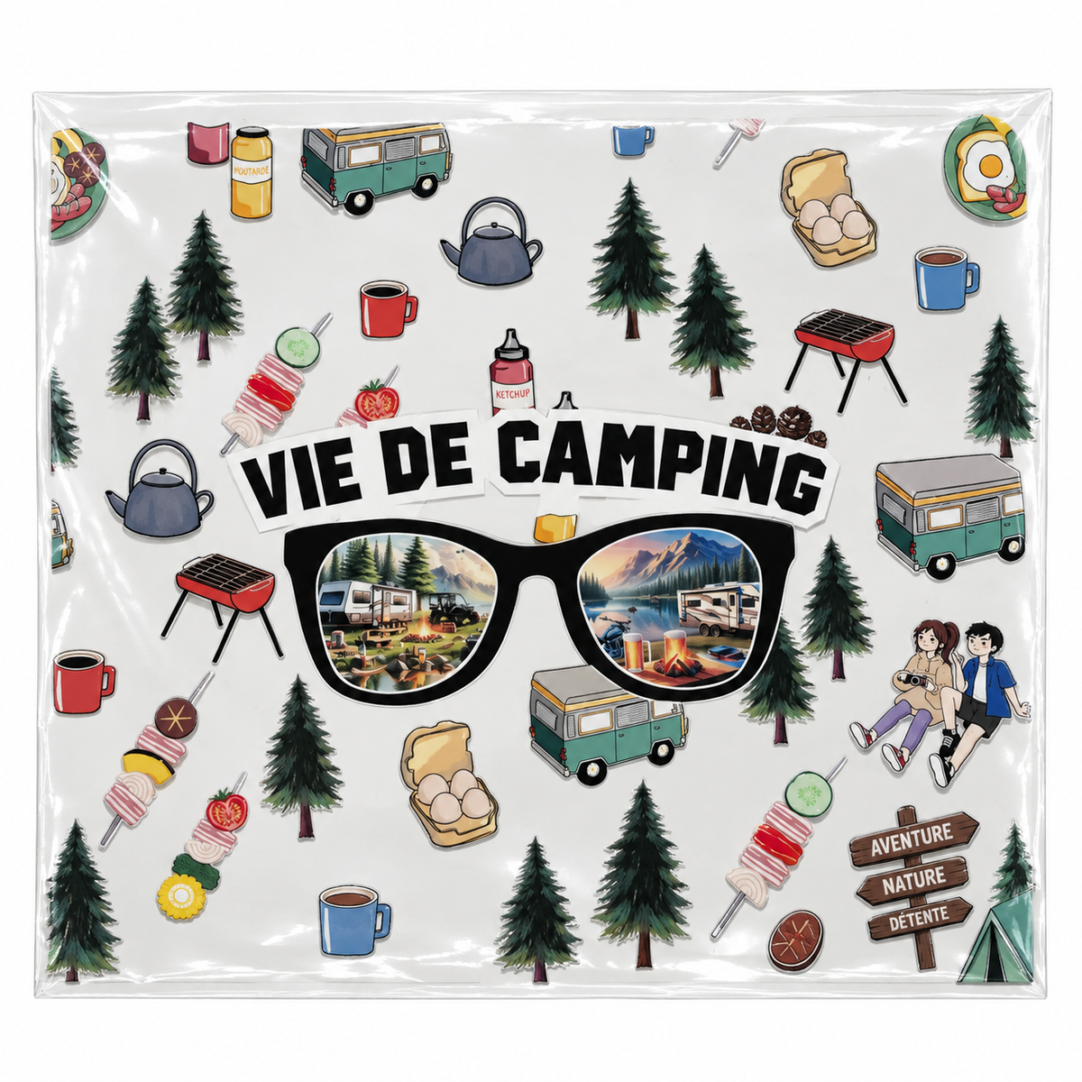 Transferts UV DTF pour contenants 20 oz – Collection de motifs