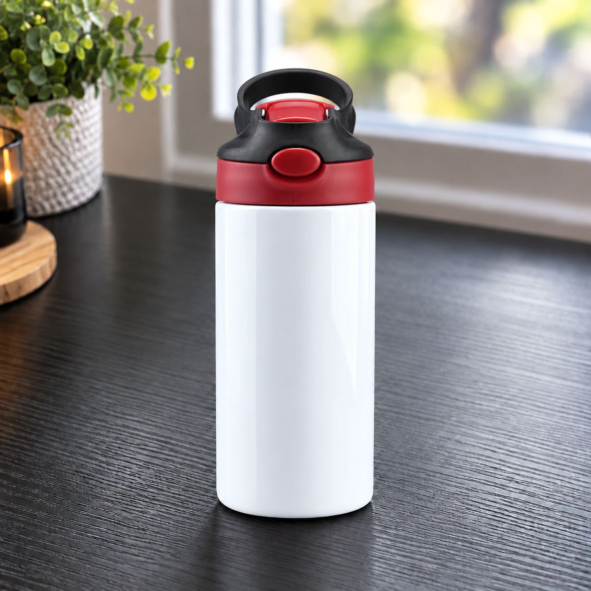 Gourde 12 oz lustrée avec couvercle deux tons – Sublimation