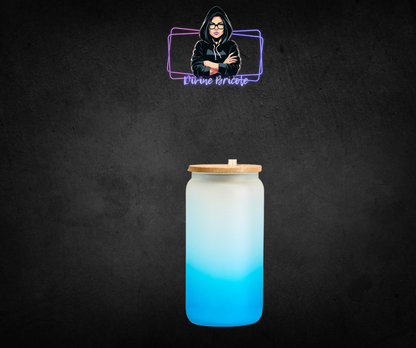 Glass can 16oz pour sublimation / uv  /bambou