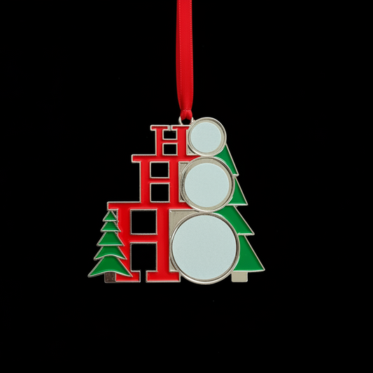 Paquet de 5 Ornements de Noël en Métal - HOHOHO