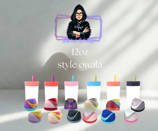 Wowala 12 oz / 2 couvercles / caisse mix 24