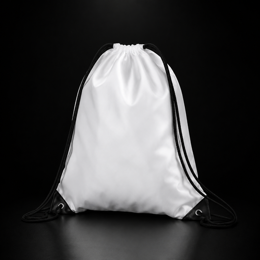 Sac à dos avec cordon de serrage blanc pour sublimation — 41 x 31 cm
