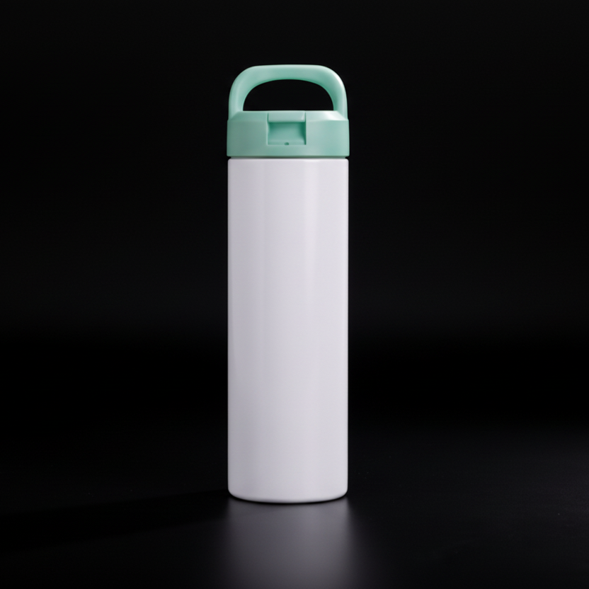 Tumbler 20oz Couvercle Flip à Anse pour Sublimation — Fini Lustré