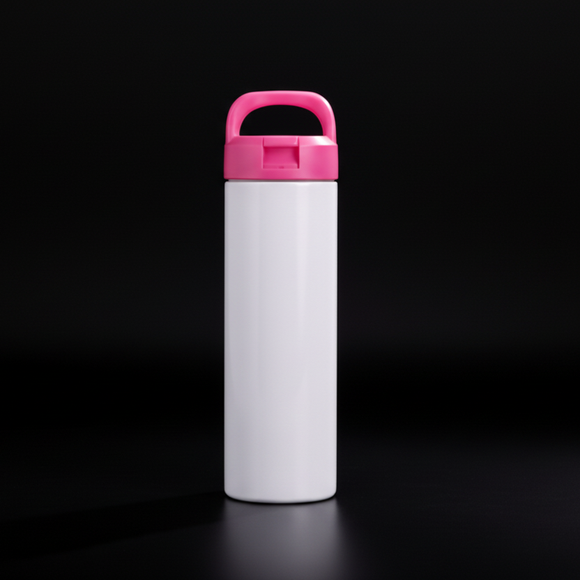 Tumbler 20oz Couvercle Flip à Anse pour Sublimation — Fini Lustré