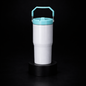 Tumbler 20oz Couvercle Flip pour Sublimation — Blanc Lustré