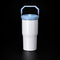 Tumbler 20oz Couvercle Flip pour Sublimation — Blanc Lustré
