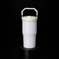 Tumbler 20oz Couvercle Flip pour Sublimation — Blanc Lustré