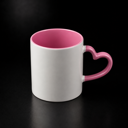 Tasse 11oz à anse coeur
