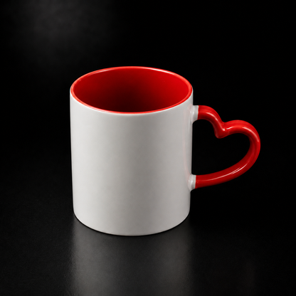 Tasse 11oz à anse coeur