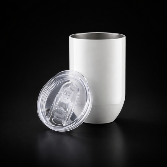 Wine Tumbler 12oz Isotherme - Blanc pour sublimation