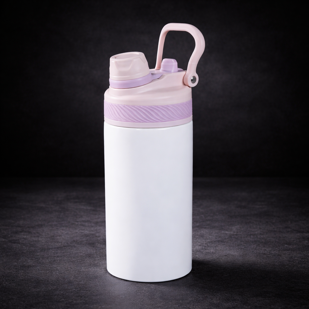 Bouteille d'eau sport 2-en-1 12oz pour enfants - Sublimation | Restock à venir