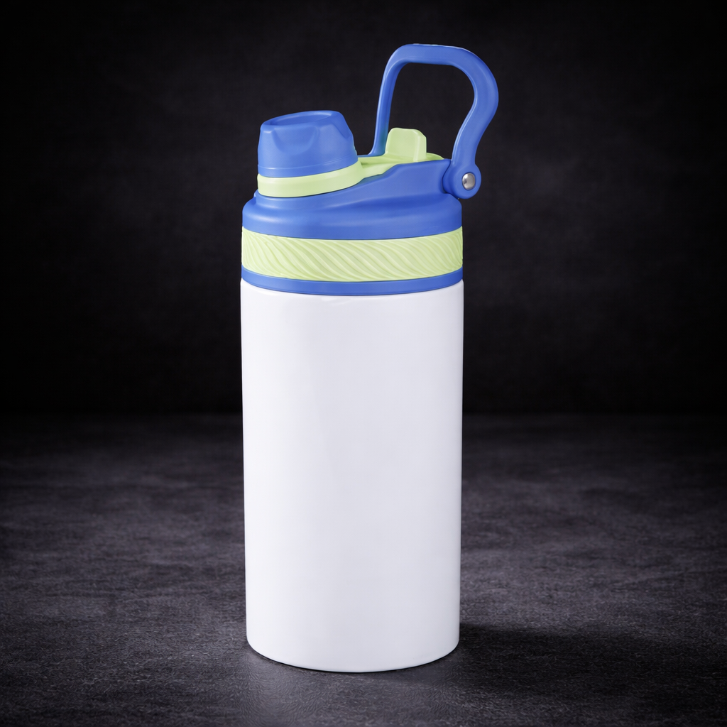 Bouteille d'eau sport 2-en-1 12oz pour enfants - Sublimation | Restock à venir