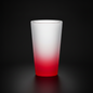 Verre dépoli dégradé givré rouge sublimation 500 ml (17 oz)