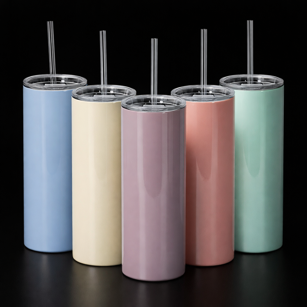 Tumbler 20oz Couleur Macaron - Acier Inoxydable Double Paroi - Sublimation